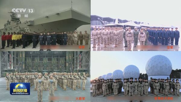 ▲▼  中共中央軍委主席習近平2月10日在北京八一大樓與來自各軍兵種和武警部隊的9個單位視訊通話、2026            。（圖／翻攝 央視新聞聯播）