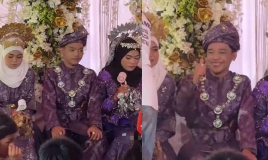 ▲▼一天娶2新娘！婚禮上左擁右抱　大馬男害羞比讚畫面曝。（圖／翻攝自M Star）