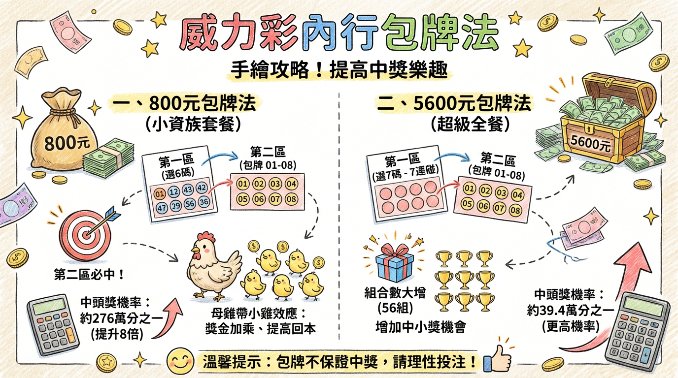 ▲▼威力彩13.5億全攻略！　包牌密技、開運偏方一次看。（AI協作圖／記者柯沛辰製作，經編輯審核）