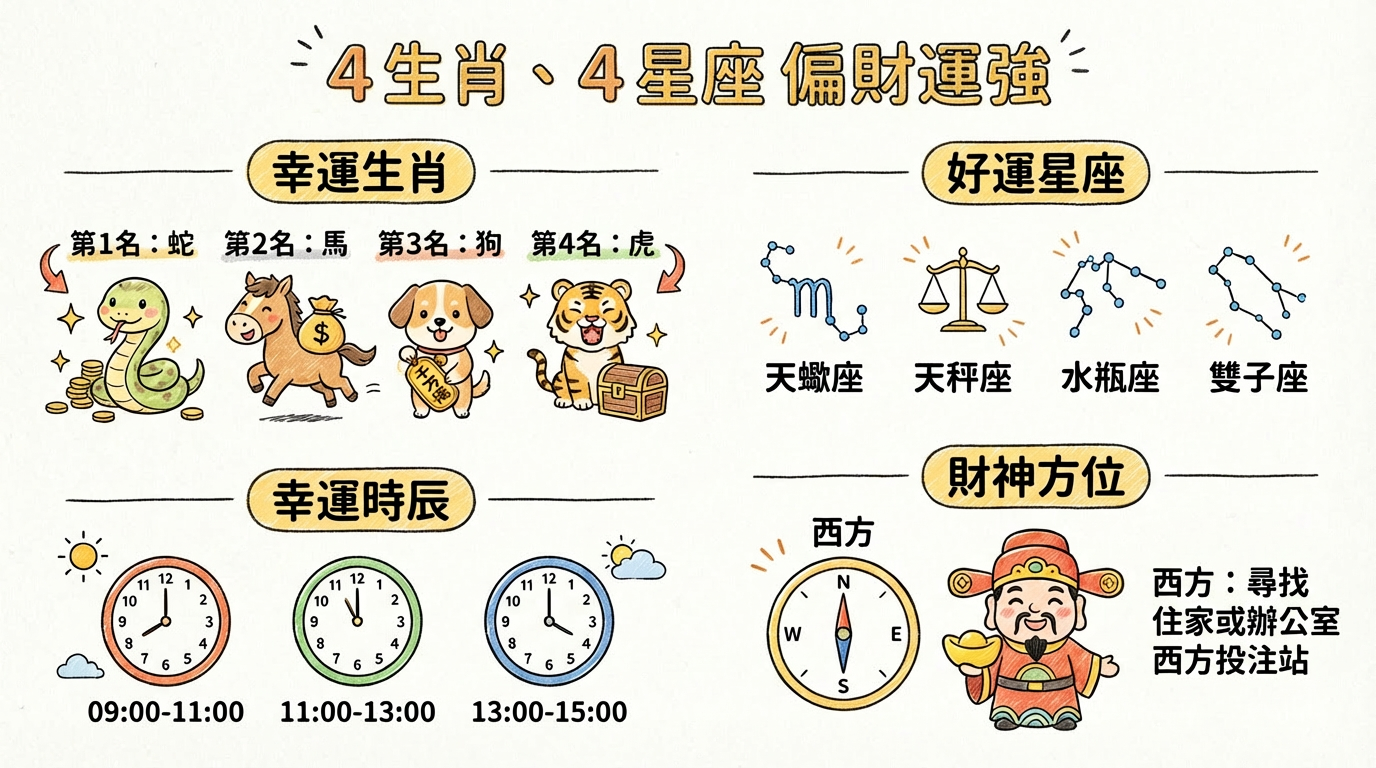 ▲清水孟國際塔羅小孟老師分享強運生肖、星座。（AI協作圖／記者柯沛辰製作，經編輯審核）