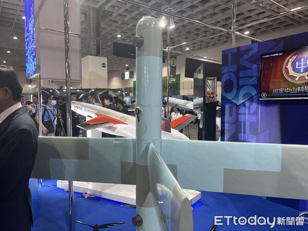 ▲中科院研發的勁蜂三型攻擊無人機。（圖／記者蘇靖宸攝）