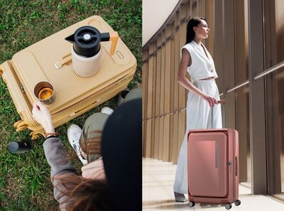 農曆年出遊行李箱先決勝！泰奶色優雅時髦、戶外風攤開變行動咖啡館