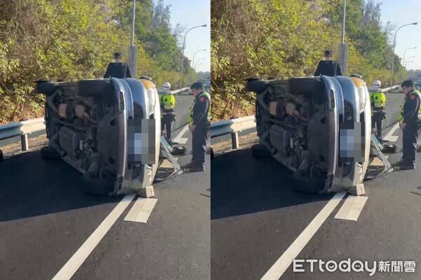 ▲國道3號南下109k處發生車禍，4人送醫。（圖／記者楊永盛翻攝）