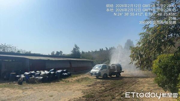▲苗栗縣後龍鎮一家畜牧場昨搬運斃死豬引恐慌，檢驗報告今出爐、均為陰性，虛驚一場。（圖／苗栗縣政府提供）