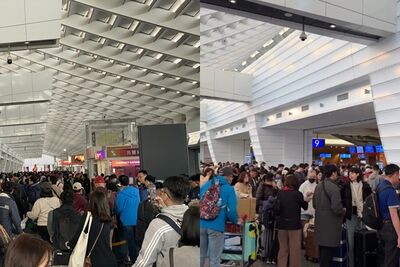 春節第一天　桃機出境人潮「排到手扶梯口」！擠爆大廳畫面曝