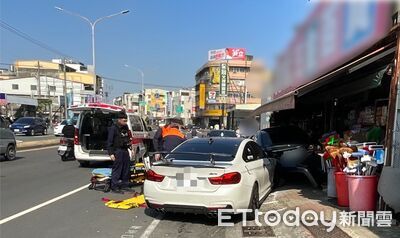 快訊／BMW酒駕鏟撞11車！險衝進五金賣場　現場混亂畫面曝光