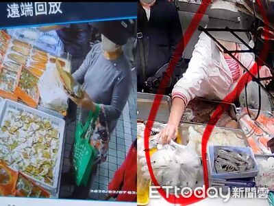 高雄2囂張大媽逛市場！偷走萬元海鮮、烏魚子　攤商氣炸公布畫面