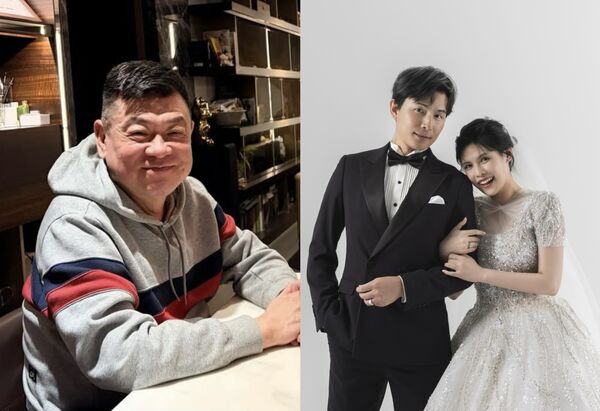 ▲孫協志、夏宇童今舉辦婚禮，孫德榮缺席。（圖／經紀人提供、翻攝自孫德榮臉書）