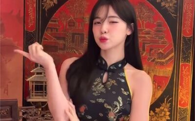 「旗袍女神」熱舞拜年！　嬌喊：今年我們又來了