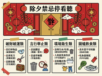 除夕禁忌一次看！4時段洗澡轉運　8大年菜招財術曝光