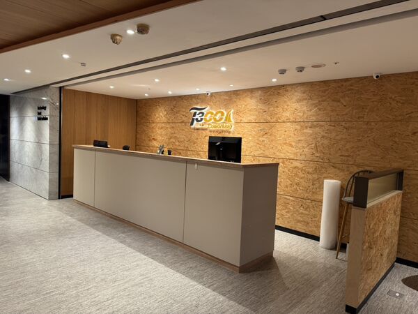 ▲T3CO 韻驊共享辦公室接待櫃台(圖／韻華提供）