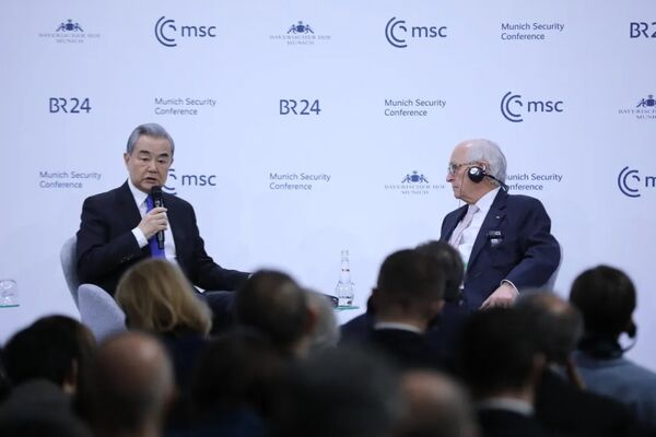 ▲▼王毅在慕尼黑安全會議「中國專場」發表演講並回答現場提問。（圖／翻攝大陸外交部官網）