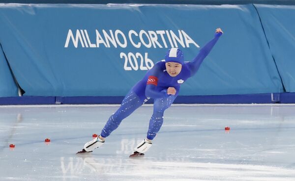 ▲競速滑冰選手陳映竹在米蘭科爾蒂納冬季奧運女子競速滑冰500公尺賽事中，以37.914秒並列第11名。（圖／中華奧會提供）