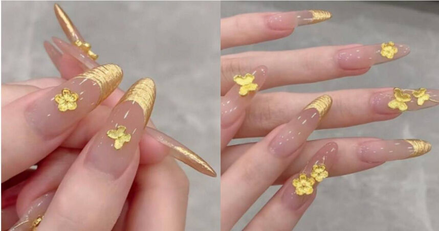 她花14萬元「做黃金美甲」犒賞自己!網笑:剪指甲時去掃金粉