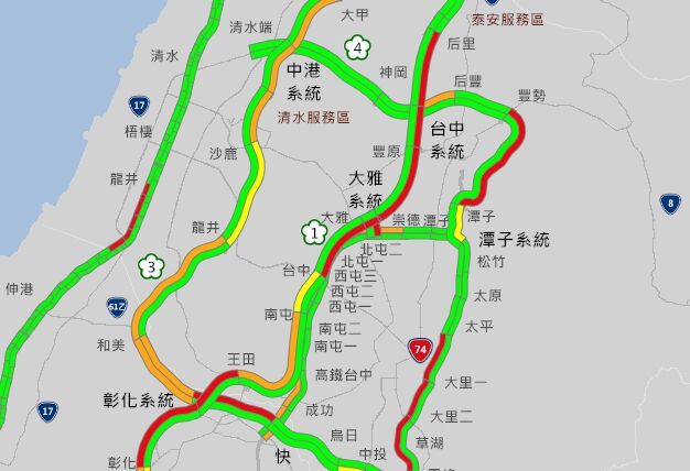 ▲▼塞車。（圖／翻攝高公局1968）