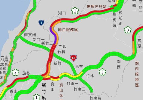 ▲▼塞車。（圖／翻攝高公局1968）