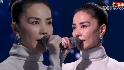 眉毛連到眼線?王菲春晚妝容兩極 水滴耳環被虧像「洗衣膠囊」