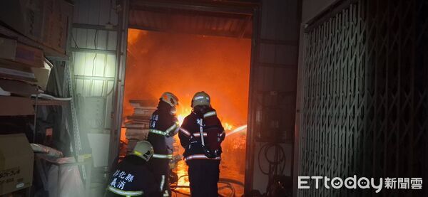 ▲▼彰化製鞋廠大火。（圖／消防提供）