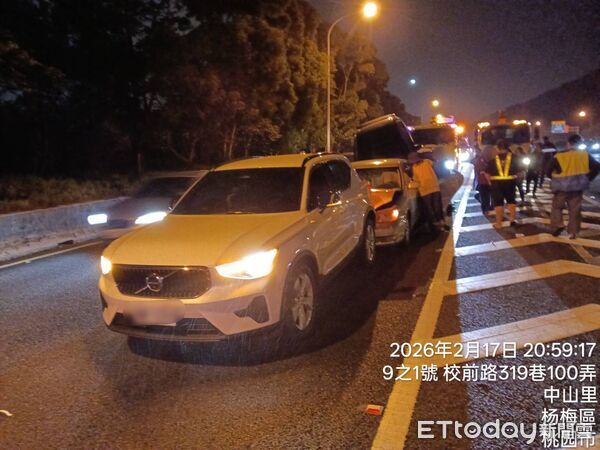 ▲▼國道五楊高架車禍。（圖／記者楊熾興翻攝）