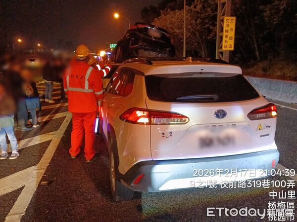 ▲▼國道五楊高架車禍。（圖／記者楊熾興翻攝）