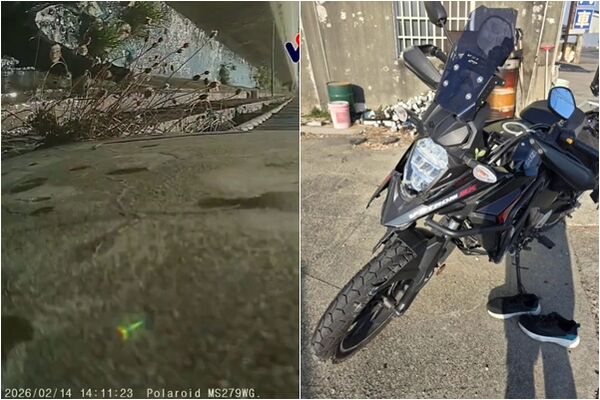 ▲▼雲林土庫情人節車禍，22歲男擦撞無照阿伯，慘飛墜水溝。（圖／翻攝WoWtchout）