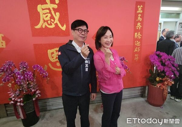 ▲在王金平的邀約下，陳其邁跟柯志恩另類合體，             。（圖／記者吳奕靖翻攝）