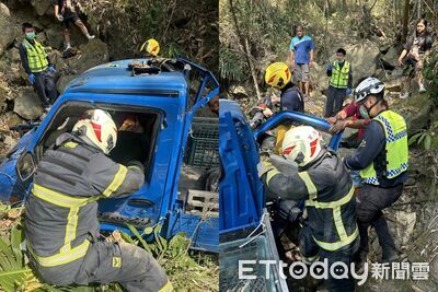 嘉義女初四開車回家…墜落「阿里山20m深山谷」！痛卡車內報警求救