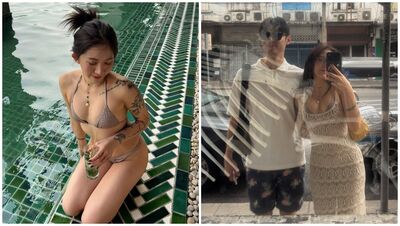 「第一次在國外過年」脫了！陳艾琳解放比基尼  低胸包不住豐滿上圍