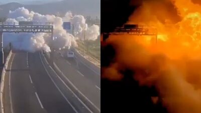 末日景象曝光！　智利油罐車爆炸「地獄火海」攀噬1公里高空