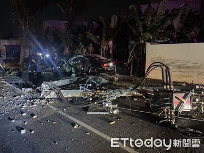 35歲男毒駕拒檢！飛車逃逸猛撞「電桿斷2截」　害301戶慘停電