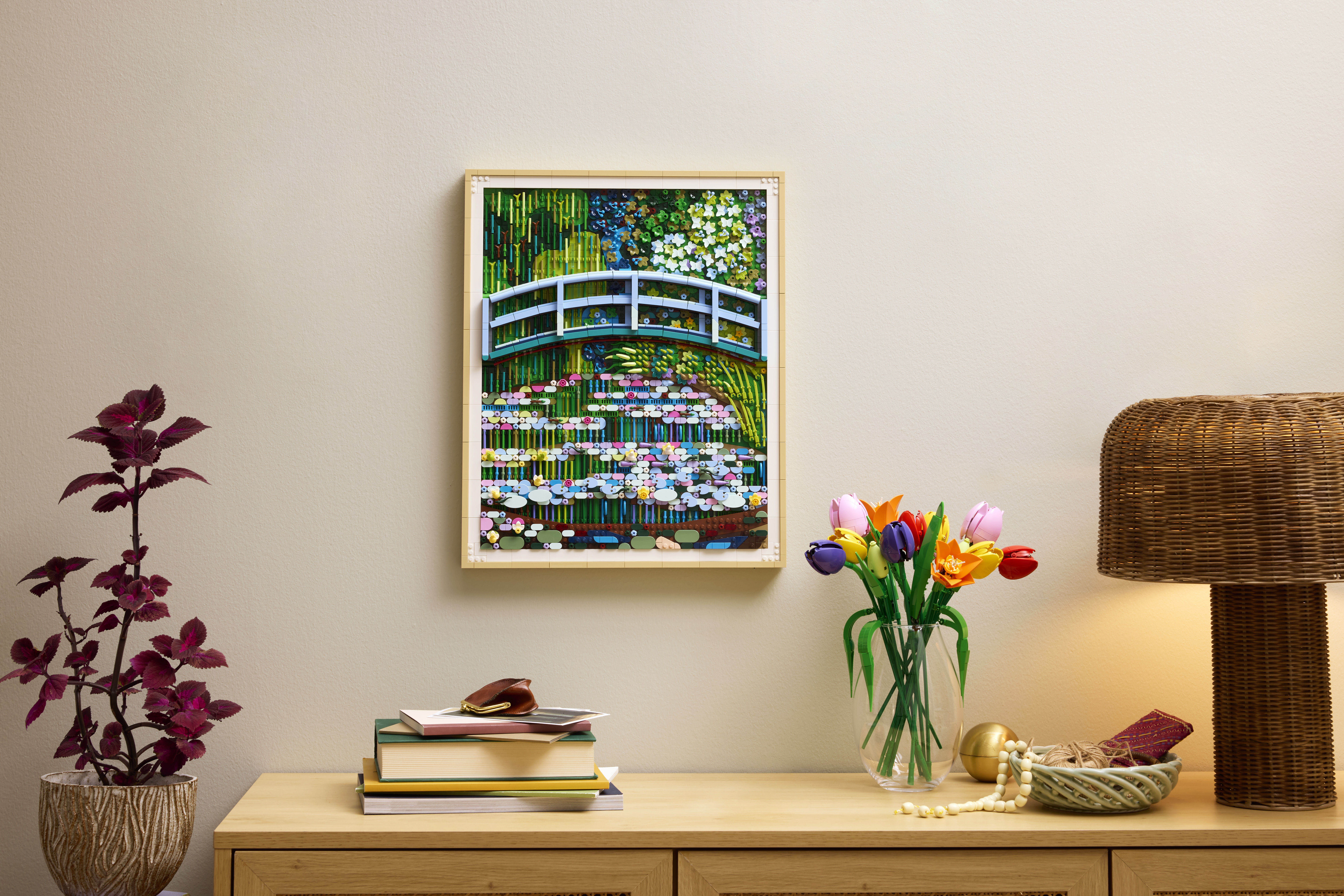 ▲樂高藝術系列《睡蓮池上的拱橋》。（圖／LEGO）