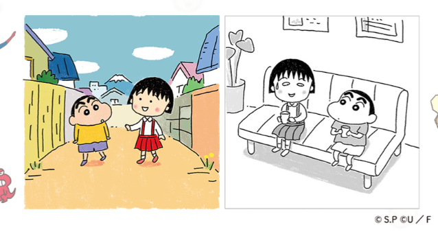 ▲日本國民漫畫《櫻桃小丸子》與《蠟筆小新》破次元合作，周年企畫正式啟動。（圖／翻攝自chibimaru.tv）