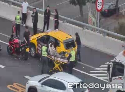 快訊／台74線5大小車撞一堆！小黃車尾變形　5人受傷送醫