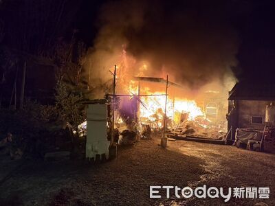 快訊／平溪大火　屋外不明燃燒驚現「大火球」