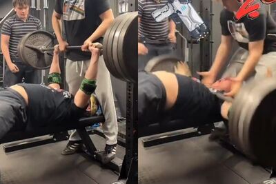 190kg槓鈴直接砸胸！　14歲少年「臥推失手」驚悚瞬間曝