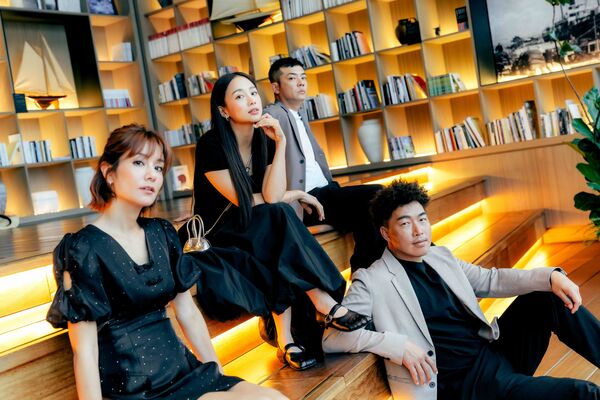 ▲《營業中》最終滿滿洋蔥，莎莎(左起)、吳映潔、姚元浩、郭泓志。（圖／好看娛樂）