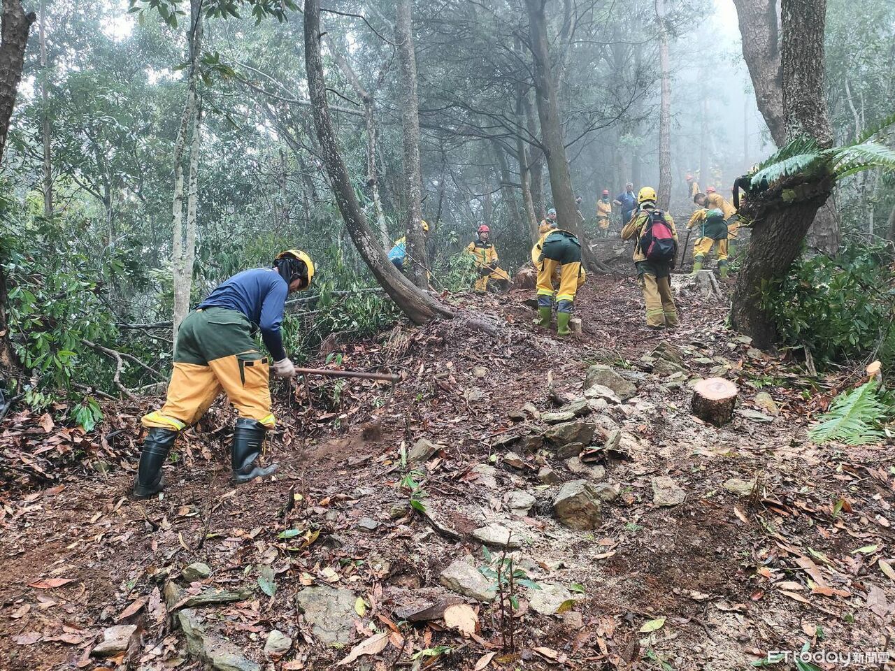 埔里森林大火延燒13天!老天下雨幫滅火 焚燒逾40公頃