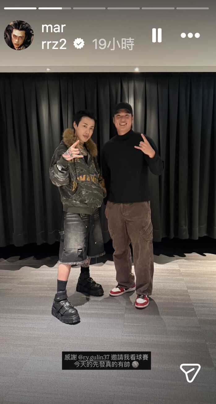 ▲偶像Marz23到場力挺古林睿煬。（圖／截自Marz23 IG限時動態）