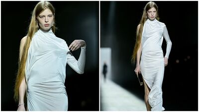 馬斯克「跨性別女兒」登米蘭時裝週！穿Gucci白禮服走秀　嗨喊笑死