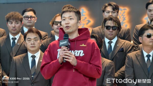 ▲經典賽中華隊出發東京行前記者會，運動部長李洋致詞。（圖／記者林敬旻攝）