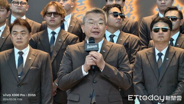 ▲經典賽中華隊出發東京行前記者會，會長蔡其昌致詞。（圖／記者林敬旻攝）