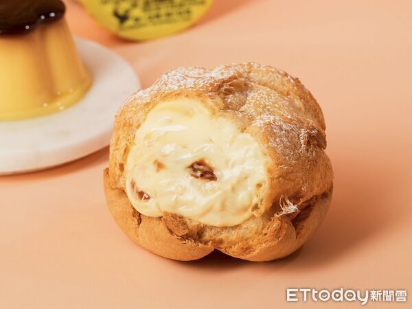 ▲▼beard papa&rsquo;s「統一布丁泡芙」、「焦糖蘋果泡芙」、「蜂蜜奶油派皮」。（圖／beard papa&rsquo;s提供）