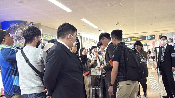 ▲中華隊抵達宮崎。（圖／球迷提供）