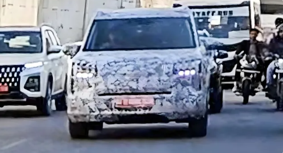 ▲MG全新休旅印度現身測試！前身來自上汽集團的五菱星光。（圖／翻攝自《thedailyjagran》）