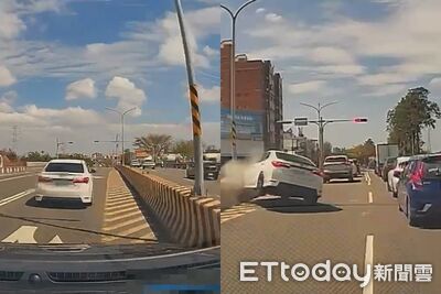 危險畫面曝！台南通緝犯拒檢狂飆撞護欄　警破窗拔槍壓制