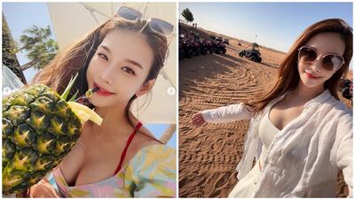 杜拜爆戰火「艾莉絲剛PO沙灘泳裝辣照」2孩也同行！  現況曝光