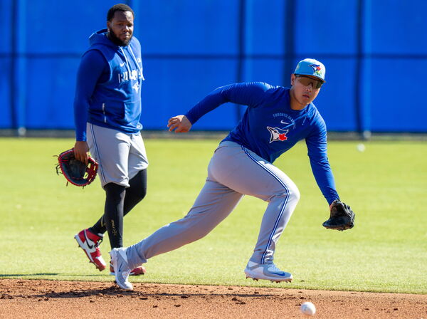 ▲多倫多藍鳥岡本和真、小葛雷諾（Vladimir Guerrero Jr.）。（圖／達志影像／美聯社）