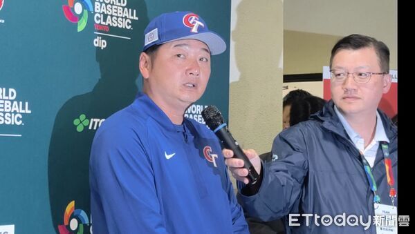 ▲曾豪駒出席賽前記者會。（圖／記者楊舒帆／VIVO手機拍攝）