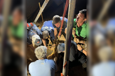 男失蹤10天「活埋泥漿」只剩一顆頭　消防狂挖3小時緊急救援