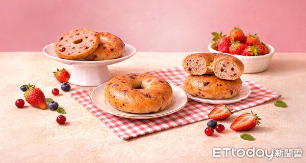▲▼好丘Good Cho&rsquo;s即日起則開賣春季限定新品「綜合苺果貝果」。（圖／好丘Good Cho&rsquo;s提供）